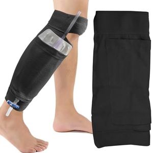 Katheter Beenzakhouder, zwart, rekbare beenzakhouder, urine-incontinentie, katheter-accessoires, katheterzak, fixatie van katheter-mouwen voor urine, drainage, incontinentie, urinezak (M)
