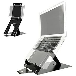 R-Go Riser Duo Tabletstandaard en Laptopstandaard Verstelbaar Zwart