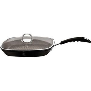 Berlinger Haus Black Professional Line Grill pan met deksel, 28 cm BH/6130 zwart roestvrij staal 18/8