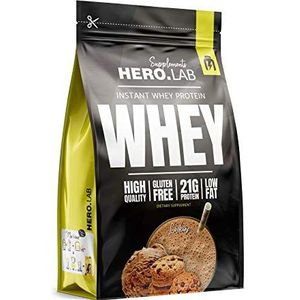 #HIRO.LAB Instant Whey Protein Pakket van 1 x 750 g - Wei-Eiwitconcentraat - Hoge Kwaliteit - Glutenvrij - Laag Vetgehalte (Cookies)