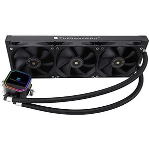 Thermalright Frozen Prism 360 Black AIO waterkoeler, vloeibare CPU-koeler, 3 x 120 mm PWM-ventilator, waterkoelsysteem, 1850 tpm hoge snelheid, compatibel met AMD/AM4/AM5 en Intel