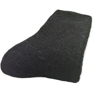 YIJIANUO Wollen sokken dames dames winter warme vrouwen sokken super dikker effen schapenwol tegen koude sneeuw thermische sokken zacht 1 paar, Zwart, 71 EU