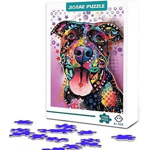 Puzzel 1000 stukjes volwassen hond puzzel raadsel puzzel volwassenen behendigheidsspel voor het hele gezin, volwassen puzzel vanaf 14 jaar