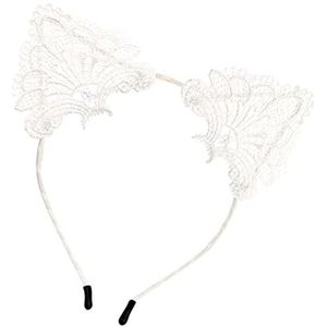 Frcolor Lace Cat Oorhoofdband White Sexy Party Haarband Halloween Kostuum Festival Cosplay