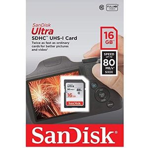 Sandisk Sdsdunc-016G-Gn6In Ultra Sdhc Class 10 Geheugen Kaart, 16GB