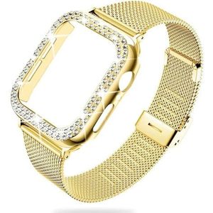 A'wen Diamond Case+Metalen Band Voor Band Ultra 2 Rvs Armband Voor Horloge 9 8 7 45mm 44mm 40mm 41mm Serie 6 5 4, Series 9 8 7 41MM, agaat