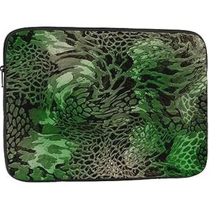 Laptophoes groene slang slanke laptophoes duurzame aktetas schokbestendig beschermend notebookhoesje 10 inch