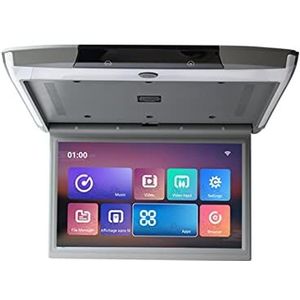 Hoofdsteunmonitor voor achterbank van de auto 12.5 Inch Auto Dak Mount Monitor 2 + 16 GB IPS Scherm 1080 P MP5 Video Film Speelt Auto Plafond TV Entertainmentsysteem achterin(12.5 Android Grey)