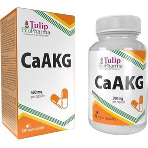 CaAKG (Calcium Alpha Ketoglutaraat) 500 mg 120 veganistische capsules, laboratoriumgetest, hoge dosis