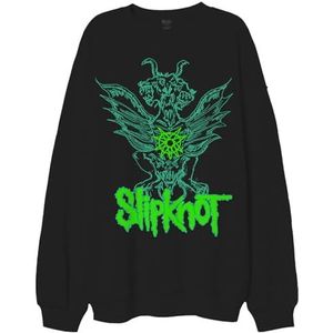 Rock Off officially licensed products Slipknot Groen Demon Oversized Sweatshirt, Zwart, L