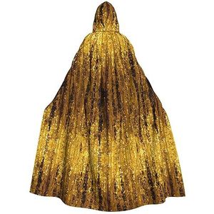 Gouden Pailletten Sparkle Unisex Oversized Hoed Cape Voor Halloween Kostuum Party Rollenspel