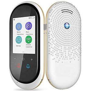 [Opgewaardeerd] Taalvertalerapparaat met cameravertaling Bluetooth-oortelefoonverbinding 2,4-inch scherm 106 talen Twee stemvertaling, wit Decoration