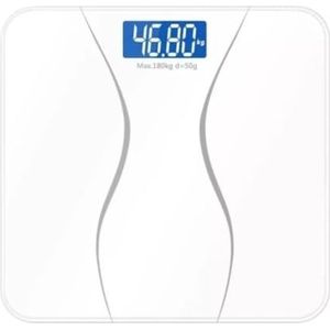 Weegschaal Weegschaal Bluetooth-lichaamsvetweegschaal Draadloze digitale badkamerweegschaal Personenweegschaal(White)