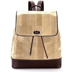 verticale streep houten vloertegels Gepersonaliseerde Schooltassen Bookbags voor Tiener, Meerkleurig, 27x12.3x32cm, Rugzak Rugzakken