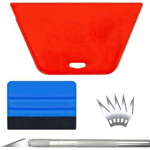 Professionele behanghandgereedschapset, behangapplicatietool met trimgereedschap, vilten rakel, harde schraper voor vinylfolie, installeer behang, autoverpakking en contactpapier