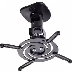 Projectorbeugel Projectormuurbeugel Universele plafond verstelbare projectorhanger Beugel van aluminiumlegering Universele roterende hanger voor thuis- en kantoorprojectoren(Black)