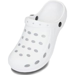 BeComfy Dames Heren Zeer Lichte Zomerschuim Klompen Comfortabele Ultralichte Tuin Schoenen 36-46 EU (Wit, EU-systeem voor schoenmaten, Volwassene, Numeriek, Normaal, 45)
