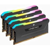 Corsair Vengeance RGB PRO SL 64GB (4x16GB) DDR4 3200MHz C16 Illuminated Desktop Memory Kit (10 individueel adresseerbare RGB-LED's, Intel XMP 2.0, geoptimaliseerd voor Intel 200/300-serie, X299) zwart