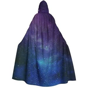FRGMNT Universe with Stars Galaxy Interstellaire print Vrouwen Hooded Mantel, Carnaval Cape, Volwassenen Hooded Mantel Cape, voor Halloween Cosplay Kostuums