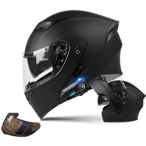Motorsysteemhelm Met Bluetooth, Motorhelm, Integraalhelm Met Dubbel Vizier, ECE-Gecertificeerd, Modulaire Valhelm Voor Heren En Dames A,XL61-62CM