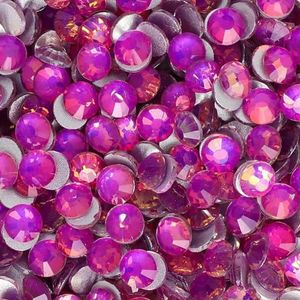 SS3-SS30 Flashing Series Glazen Strass Steentjes Heldere Niet-hotfix Flatback Glitter Steentjes DIY Nail Art Decoratie-Fl Paars-SS16-1440 Stuks