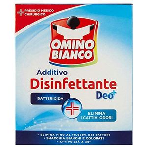 Omino Bianco - Additivo Disinfettante, Polvere Battericida e Virucida per bucato - 3 pezzi da 450 g [1350 g]