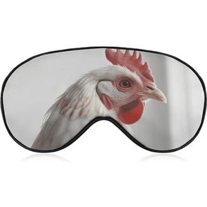 Wit slaapmasker voor kippen, zacht, comfortabel oogmasker met verstelbare riem, oogschaduw, voor mannen en vrouwen, werk, reizen