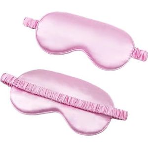Geïmiteerd zijden slaapmasker voor vrouwen, draagbare reisoogbescherming, ooglapje voor dutje, oogbescherming voor rust, slaapmasker, nachtoogbescherming, slaapmasker (roze, 4 stuks)