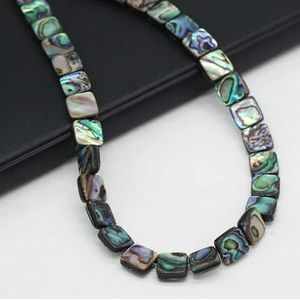5 stuks natuurlijke abalone schelp vierkante parelmoer schelp prachtige doe-het-zelf sieraden maken elegante ketting armband sieraden 5st-groen goud-10mm
