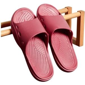Sandalen, Zomerpantoffels for dames - Zachte binnen-/buitenslippers for dames en heren Doucheschoenen(Red,41 EU)