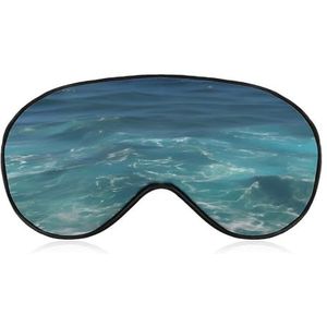 Oogmasker, de blauwe zee gedrukt slapen oogmasker, nacht oogmasker, verduisterende slapende oogmasker, reizen oogmasker
