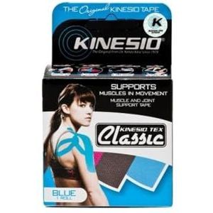 Kinesio Volwassenen Tape Classic enkele rol, blauw, 5 x 400 cm, KIN/008