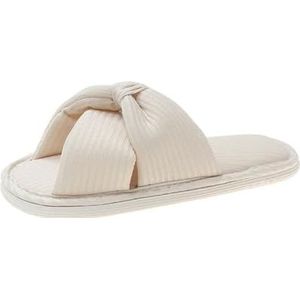 MKLHAVB Stof Thuis Slippers Vrouw Slippers Vrouwen Schoenen Voor Vrouwen Warm Kleurrijke 2Cm Hak Slippers Vrouwen Zomer Schoenen 36-41 Indoor Schoenen, Beige, 37.5 EU