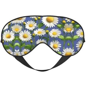 Lente madeliefjes bloemen print zacht oogmasker voor vrouwen mannen comfortabel met verstelbare riem voor reizen yoga dutje shift werk