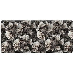 Schedels Visgraat Mode Bureau Muismat Antislip Gaming Muismat Accessoires Decor 40x90cm