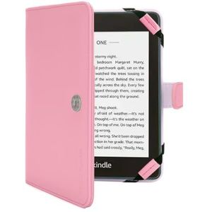 TECHGEAR BABY ROZE Kindle PU lederen foliohoes met magnetische sluiting gemaakt voor Amazon Kindle eReaders 12e - 4e generatie (2024-2011) & Kindle Paperwhite met 6 inch scherm