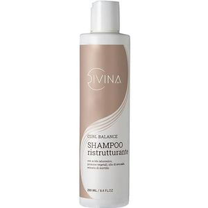 Divina BLK Herstructurerende shampoo voor golvend haar, super krullen, afro curl balans, regenererende verzorging, 250 ml