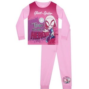 Marvel Meisjes Pyjama, Spidey And His Amazing Friends Kinder Pyjama, Ghost-Spider Meisjes Pyjama Set Voor Winter 104