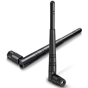 Eightwood Externe WiFi antenne 2.4 Ghz 5dBi RP-SMA Connector Wifi Antenne WLAN-antenne 2 stuks Compatibel voor Wifi Beveiligingscamera WiFi Dongle WiFi PCI-kaarten Wirelesse Router Bluetooth