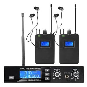 Draadloze intercoms, UHF stereo in-ear monitorsysteem Professionele draadloze monitor Stage Band-prestaties(500MHZ-580MHZ-01)