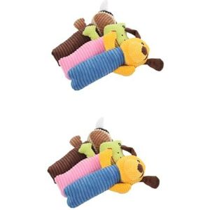 minkissy 6 Stuks Puppy Kauwspeeltje Speelgoed- Klein Hondenspeelgoed Knuffels Voor Honden Bijtspeelgoed Voor Puppy's Gevulde Puppy Hond Pluche Puppy Speelgoed De Hond Marionet