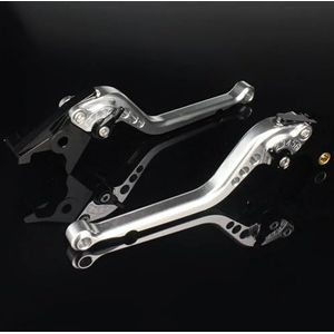 CNC Korte & Lange Motorfiets Verstelbare Aluminium Rem Koppelingshendel Hevels Accessoires Voor Royal Enfield Voor HNTR Hunter 350 2022 2023 Remhendel Voor Motorfietskoppeling (Color : Silver, Size