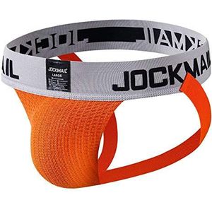 JOCKMAIL Heren Jockstrap Athletic Supporter Ondergoed Heren Sport Jock Strap Slip, Oranje, L