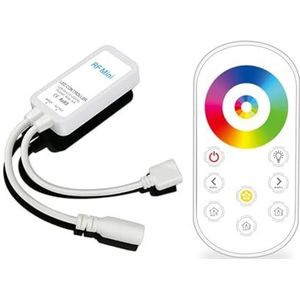 Mini DC5V 12V 24V LED Controller Dimmer CCT RGB RGBW RGB+CCT 12A Draadloze Touch RF-afstandsbediening voor 3528 5050 LED Strip Lights (Maat: RGBW)