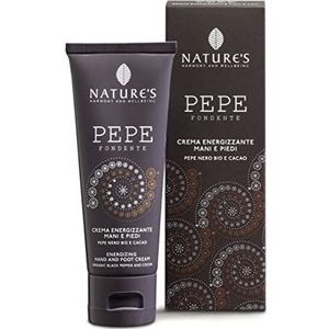 Nature's Pepe Fondente verkwikkende hand & voetcrème, zwarte peper & cacao, 75 ml