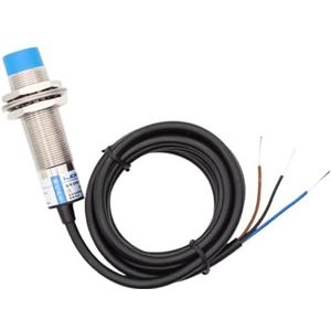 Blue Proximity Switch Inductive Proximity Sensor Detection Switch NPN/PNP NO NC 1-15mm Detection Distance Metal Sensor Switches(M18(shielded),DC type 2Wire NC)
