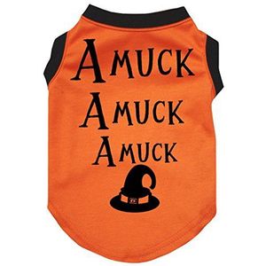 Petitebelle Puppy Kleding Hond Jurk Amuck Oranje Katoen T-Shirt, XX-Large, ORANJE