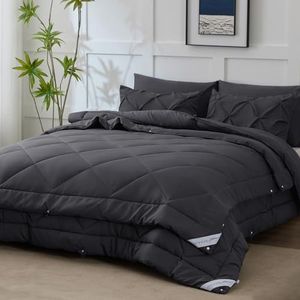 WAVVE Dekbed 240 x 220 cm, 4 seizoenen, 2-delig, grijs - zomerdekbed 240 x 220 cm 150 g/m² + dekbed voor het hele jaar 220 x 240 cm, 300 g/m² = winterdekbed 450 g/m², ademend dekbed voor vier