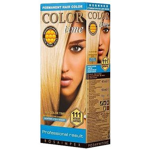 Color Time Permanente Haarkleur Gel | Verrijkt met Royal Jelly en Vitamine C | Permanente Haarkleuring | Kleur 111 Ontkleuringsmiddel | 100 ML