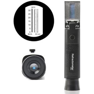 Refractometer Zwarte refractometer Bier Brix Wort Suiker Alcohol Meter 0-30%1.000-1.120 SG Proportie Handheld Tool Hydrometer Tester Gemakkelijk te gebruiken en te kalibreren